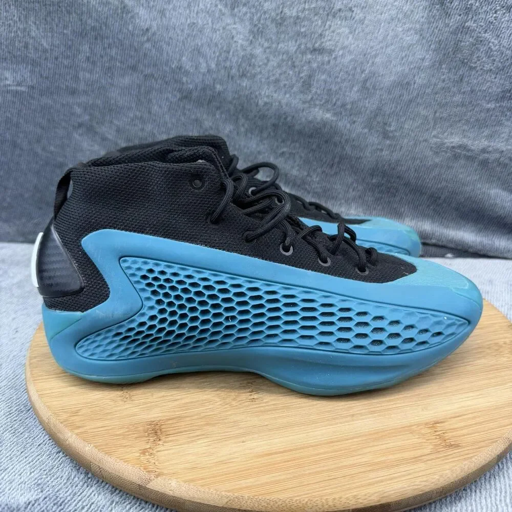 Adidas AE 1 Shoes Mens Size 7 Blue Black Mid Top Basketball Sneakers IF1884